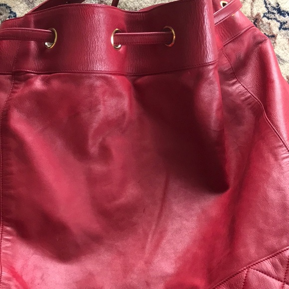 Chanel Large Backpack Red with attached pocket - Picture 9 of 9